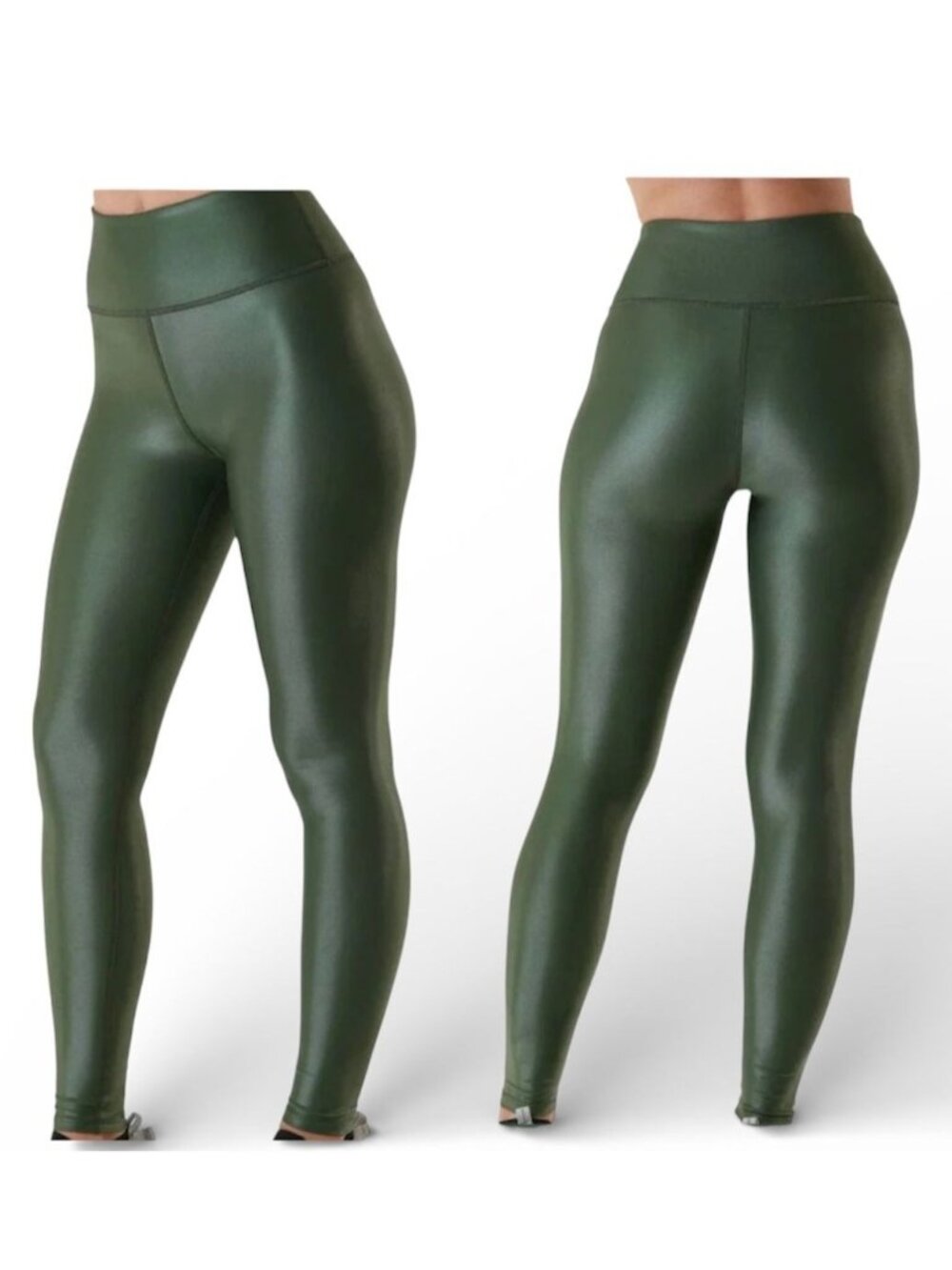 Noli Yoga Liquid Leggings Hunter Green | Size Medium Compressive Ankle 25"